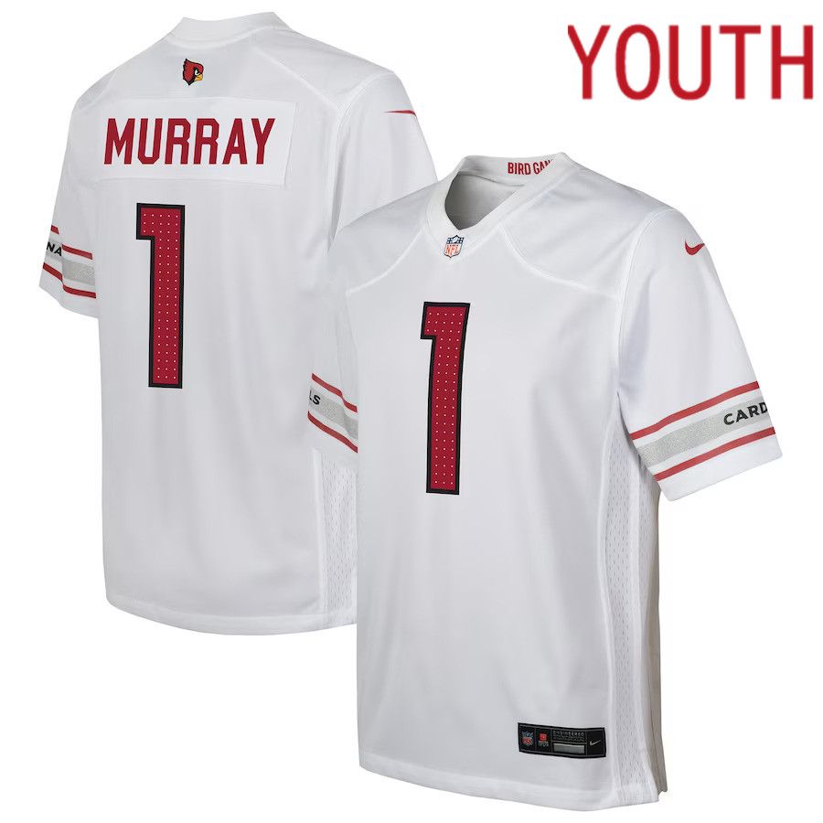 Youth Arizona Cardinals #1 Kyler Murray Nike White Game Player NFL Jersey->youth nfl jersey->Youth Jersey